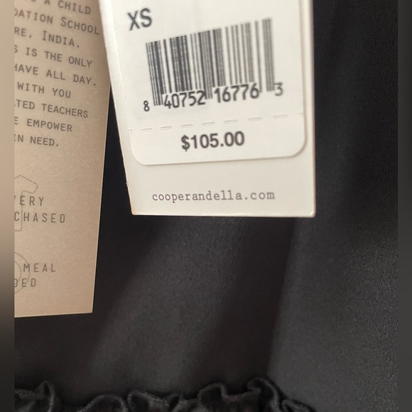 NWT Cooper & Ella Black Sleeveless Blouse Size XS - Picture 7 of 10